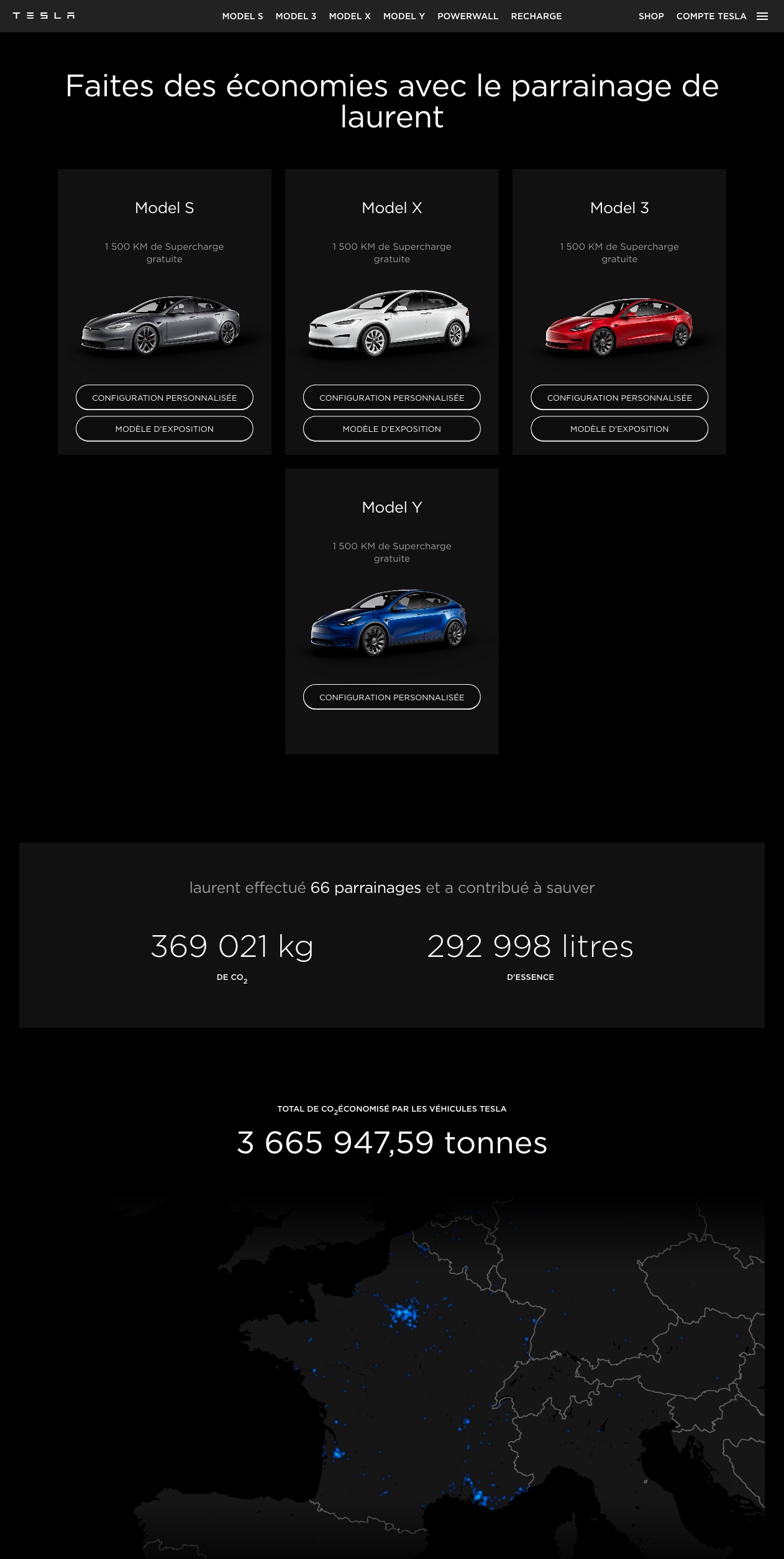 Code parrainage Tesla 1000 de réduction sur Model Y Model 3 Model