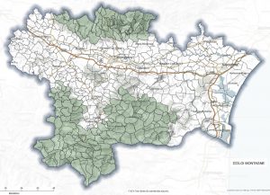 carte liste des communes de l'Aude concernées par la loi montagne 2