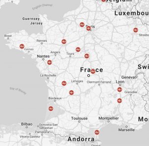 liste stations tesla supercharge ouvertes aux autres voitures électriques en France