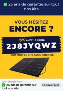 code promo solo energie kit solaire plug&play pas cher