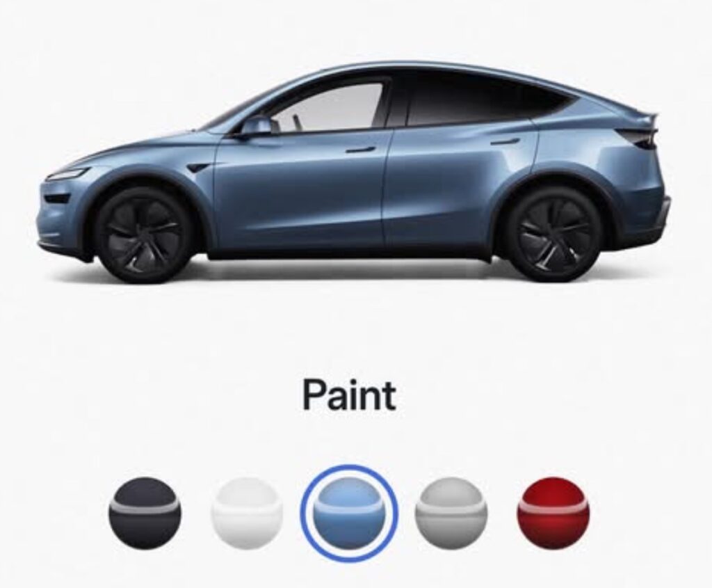 nouvelle couleur Tesla Model Y 2025 Juniper