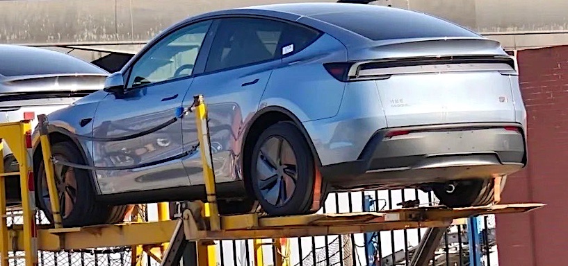 nouvelle coueleur bleue tesla model Y 2025 restylée