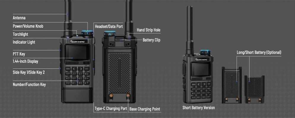 difference batterie uv-k1 longue ou courte